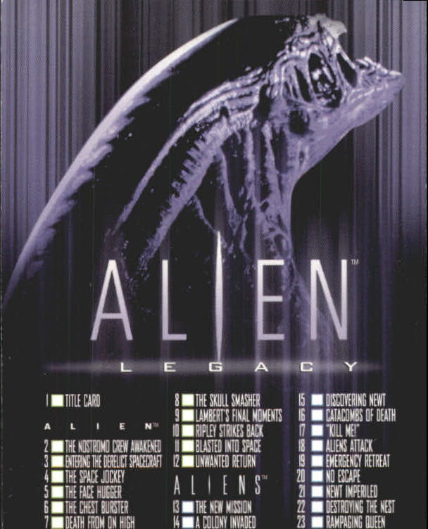 1998 Inkworks Alien Legacy #90 Checklist