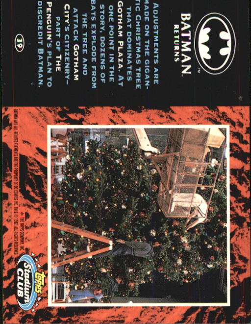 1992 Stadium Club Batman Returns #39 Adjustments are made back image