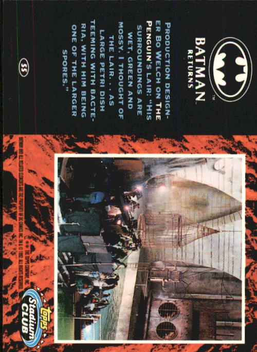 1992 Stadium Club Batman Returns #55 Production designer Bo Welch back image