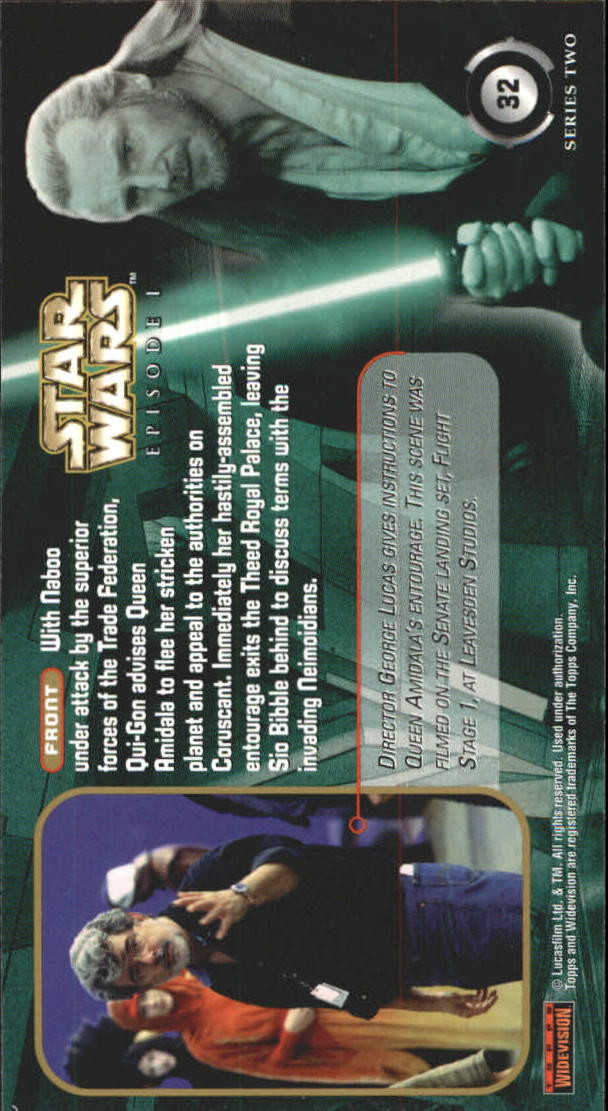 1999 Topps Widevision Star Wars Episode I Series Two #32 The Escape Party back image