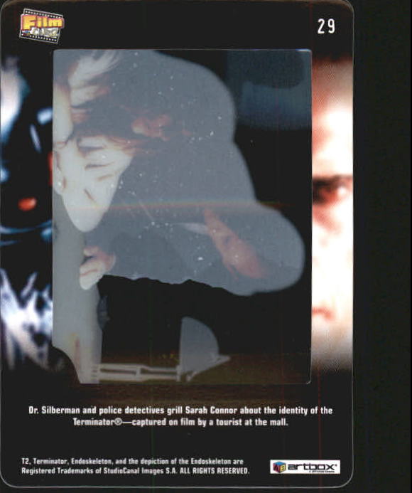 2003 Artbox Terminator 2 Judgment Day FilmCardz #29 Interrogation back image