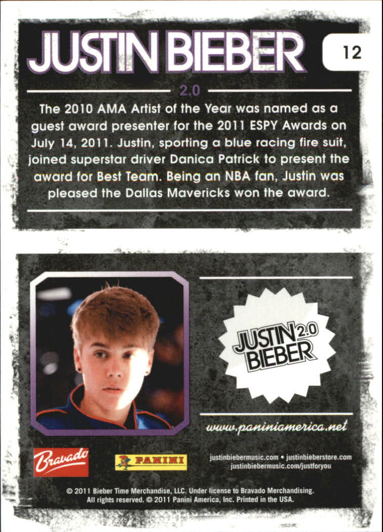 2011 Justin Bieber 2.0 #12 The 2010 AMA Artist of the Year