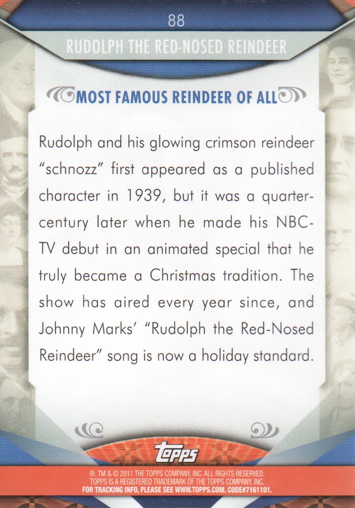 2011 Topps American Pie #88 Rudolph the Red-Nosed Reindeer back image