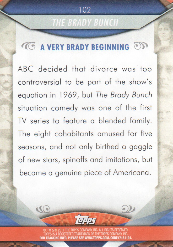 2011 Topps American Pie #102 The Brady Bunch back image