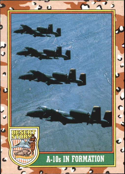 1991 Topps Desert Storm #34 A-10s in Formation