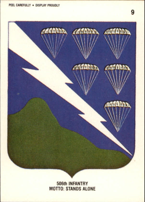 1991 Topps Desert Storm Stickers #9 506th Infantry Motto: Stands Alone