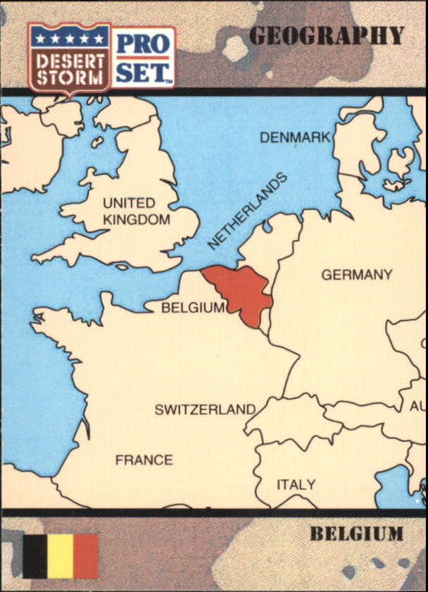 1991 Pro Set Desert Storm #9 Kingdom of Belgium