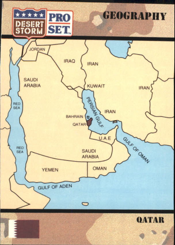 1991 Pro Set Desert Storm #48 State of Qatar