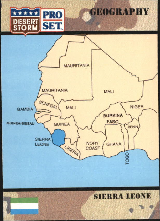 1991 Pro Set Desert Storm #52 Republic of Sierra Leone