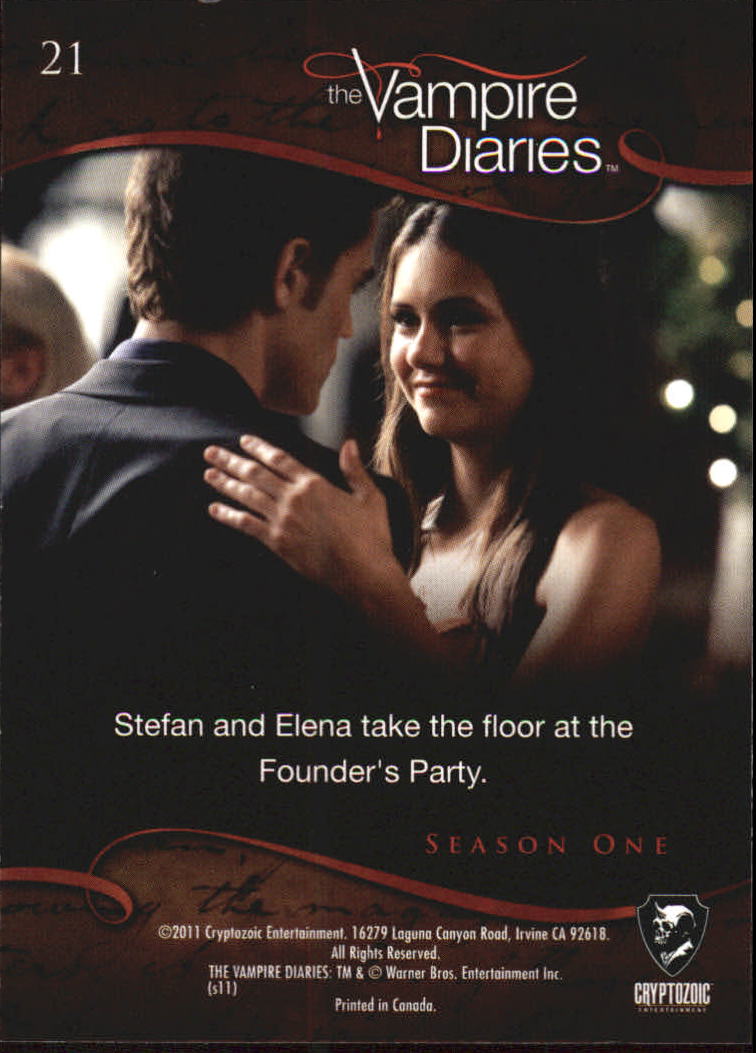 2011 Cryptozoic The Vampire Diaries Season One #21 First Dance back image