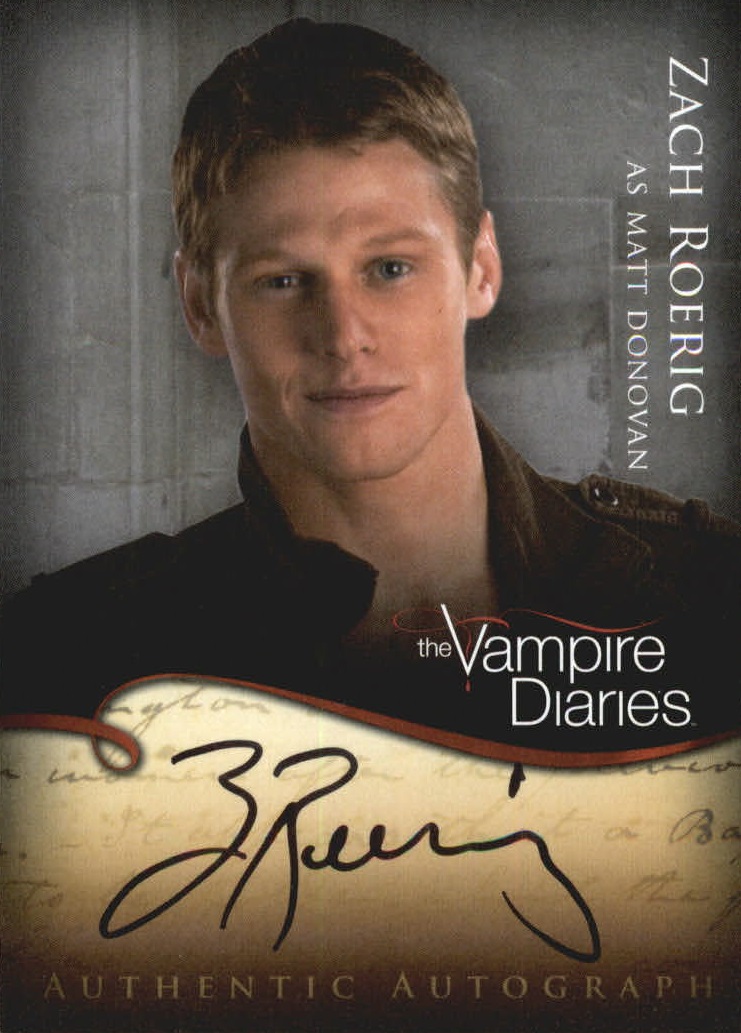 2011 Cryptozoic The Vampire Diaries Season One Autographs #A7 Zach Roerig