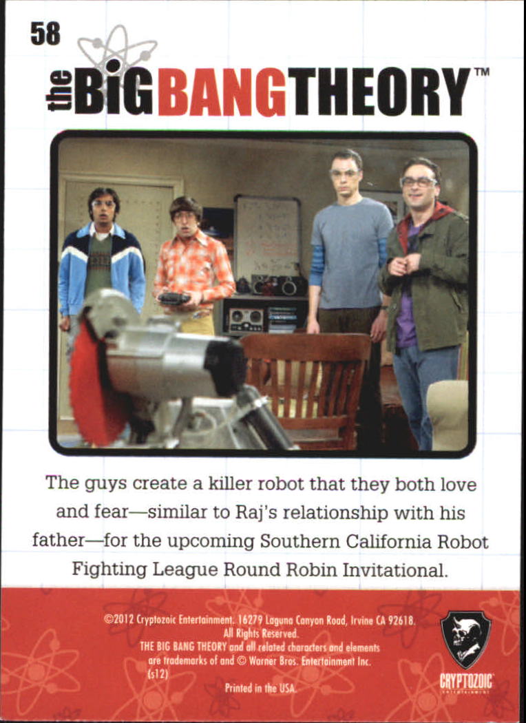 2012 Cryptozoic The Big Bang Theory Seasons One and Two #58 MONTE - NM-MT