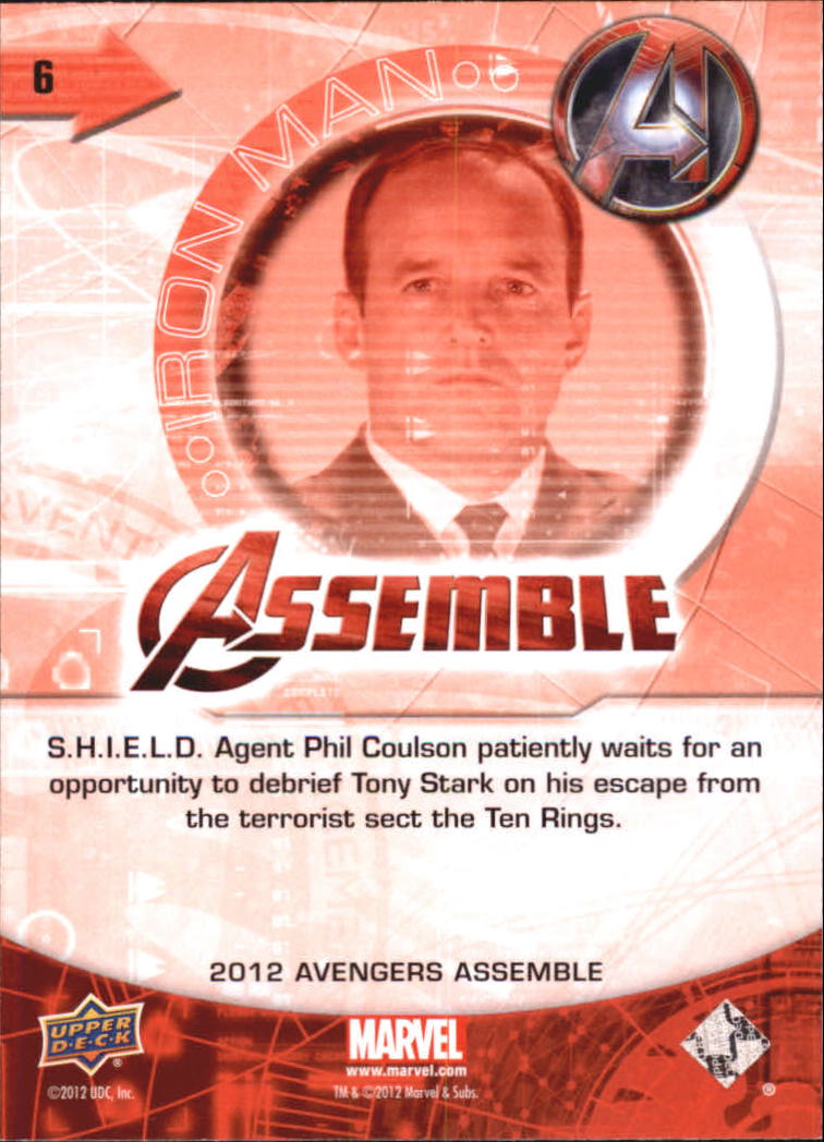 2012 Upper Deck Avengers Assemble #6 Iron Man back image