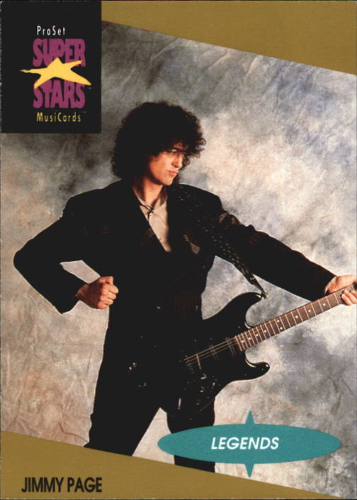 1991-92 Pro Set Superstars MusiCards #17b Jimmy Page (logo on bottom right)