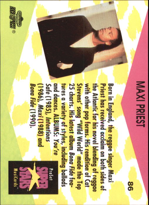 Superstars Musicards (1991 Pro Set) "Main Set" Cards #1 to #130 - Picture 171 of 257