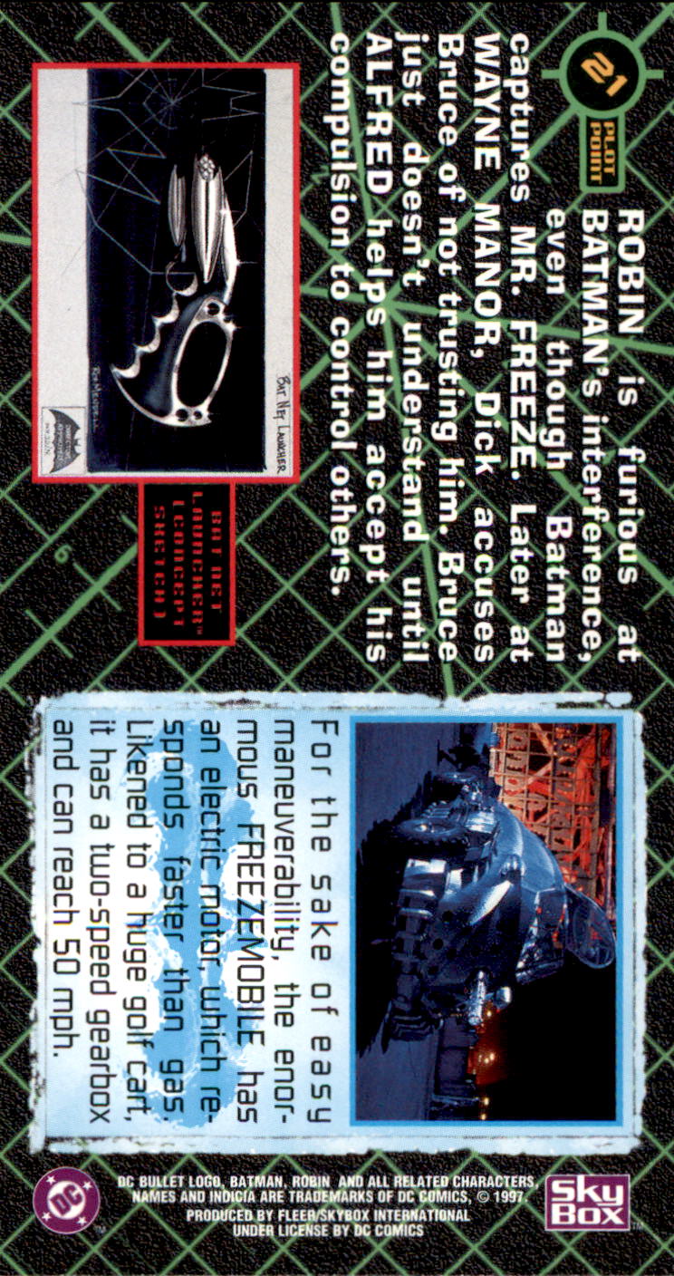 1997 SkyBox Batman and Robin #21 Capture and Control back image