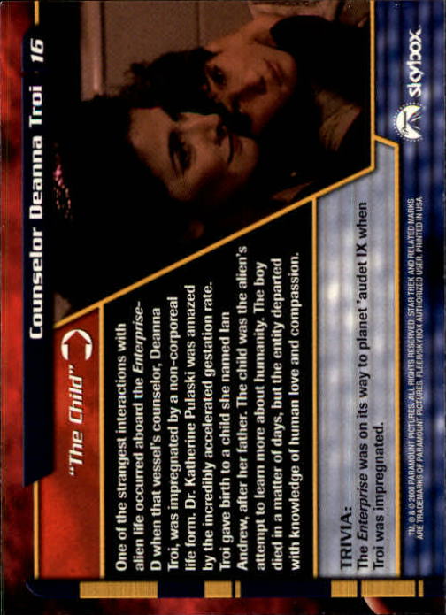 2000 SkyBox Star Trek The Next Generation Profiles #16 Counselor Deanna Troi