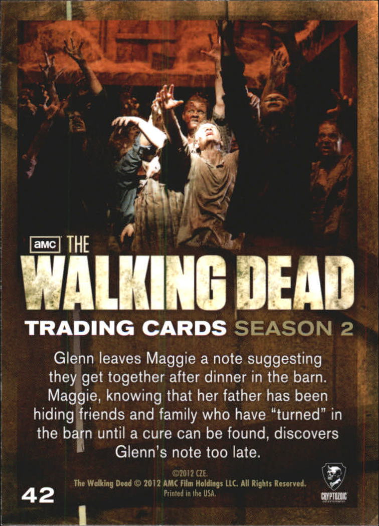 2012 Cryptozoic The Walking Dead Season Two #42 Roll in the Hay back image