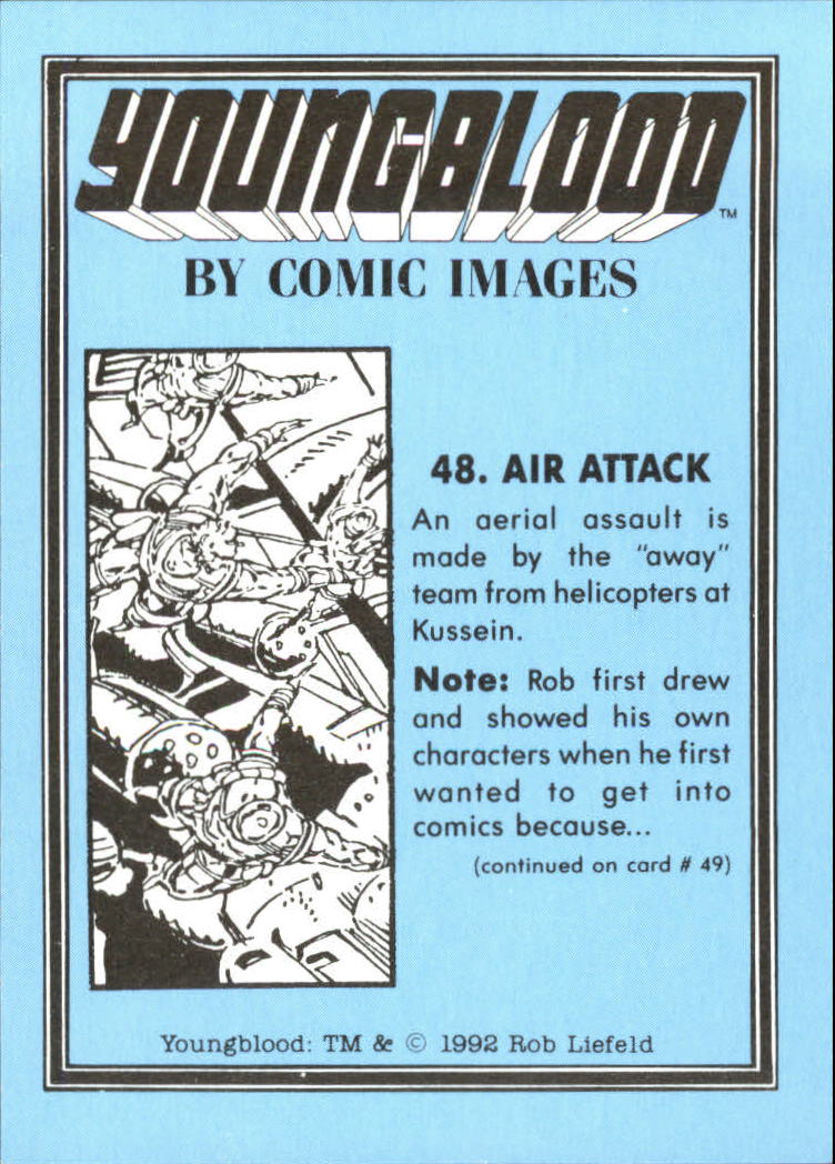 1992 Comic Images Youngblood #48 Air Attack - NM-MT