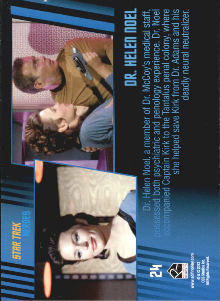2013 Rittenhouse Star Trek The Original Series Heroes and Villains #24 Dr. Helen Noel back image