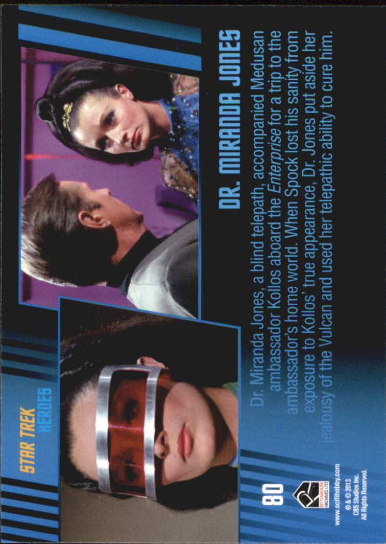 2013 Rittenhouse Star Trek The Original Series Heroes and Villains #80 Dr. Miranda Jones back image