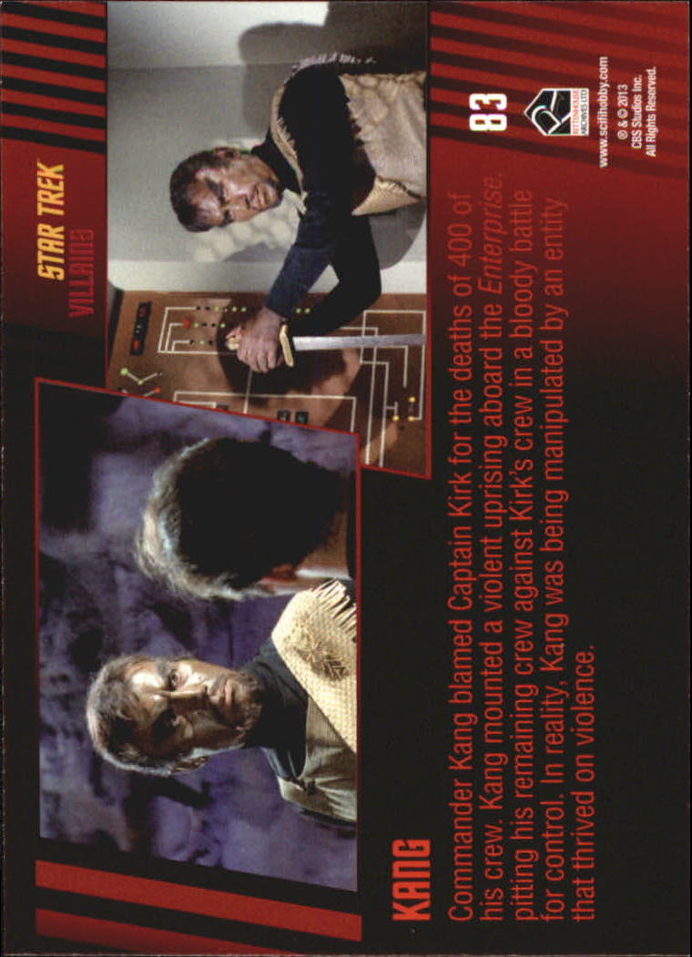 2013 Rittenhouse Star Trek The Original Series Heroes and Villains #83 Kang back image