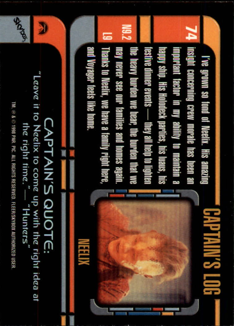 B5852- 1998 SkyBox Star Trek Voyager Profiles Cards -You Pick- 15+ FREE US SHIP