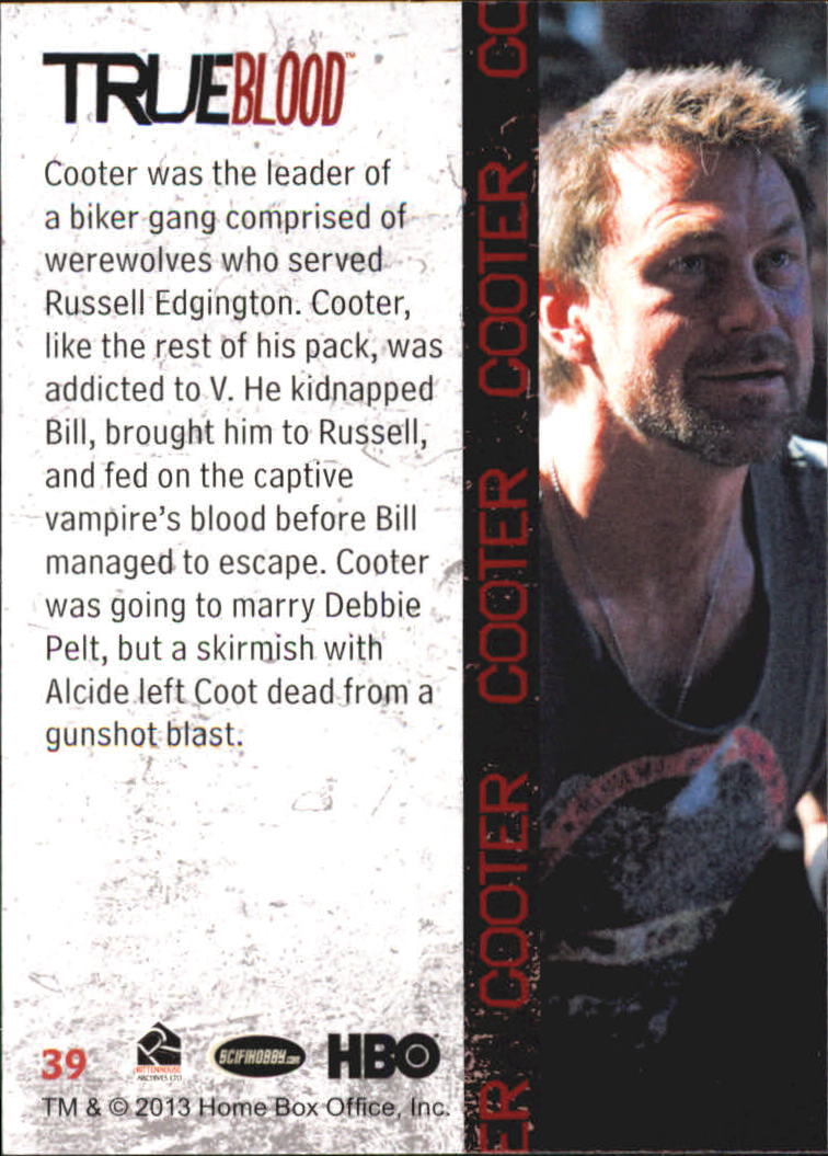 2013 Rittenhouse True Blood Archives #39 Cooter back image