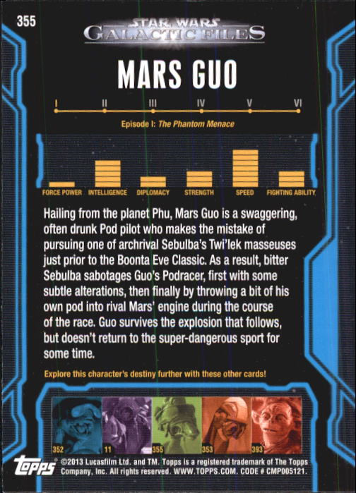 2013 Topps Star Wars Galactic Files 2 Trading Cards Card Pick (Base) - Bild 7 von 319