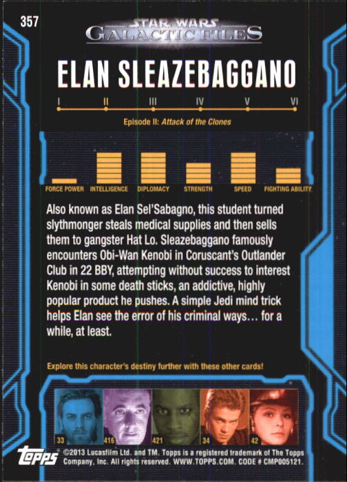 2013 Topps Star Wars Galactic Files 2 Trading Cards Card Pick (Base) - Bild 11 von 319