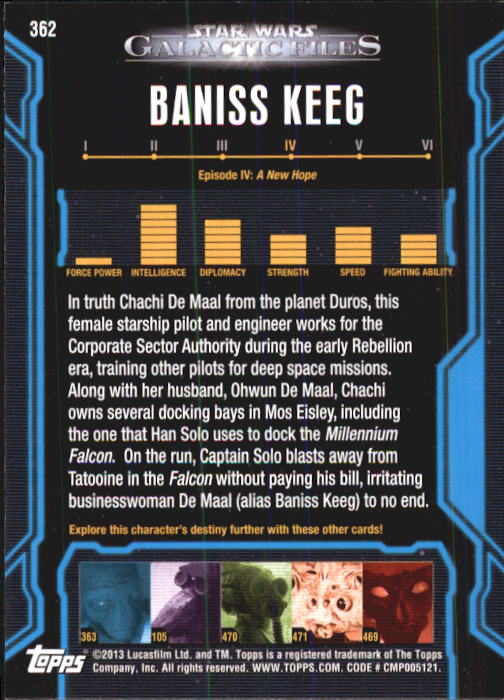 2013 Topps Star Wars Galactic Files 2 Trading Cards Card Pick (Base) - Bild 17 von 319