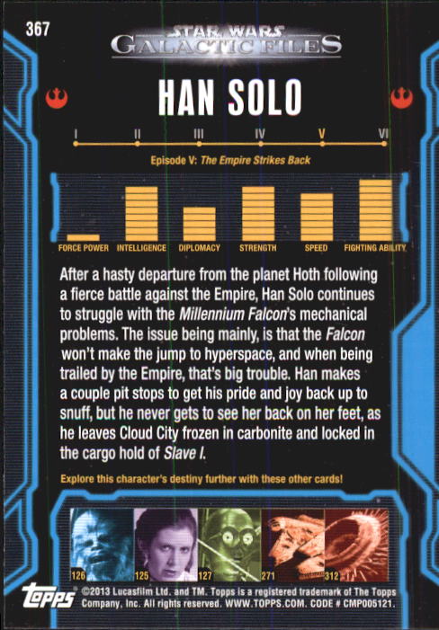 2013 Topps Star Wars Galactic Files 2 Trading Cards Card Pick (Base) - Bild 25 von 319