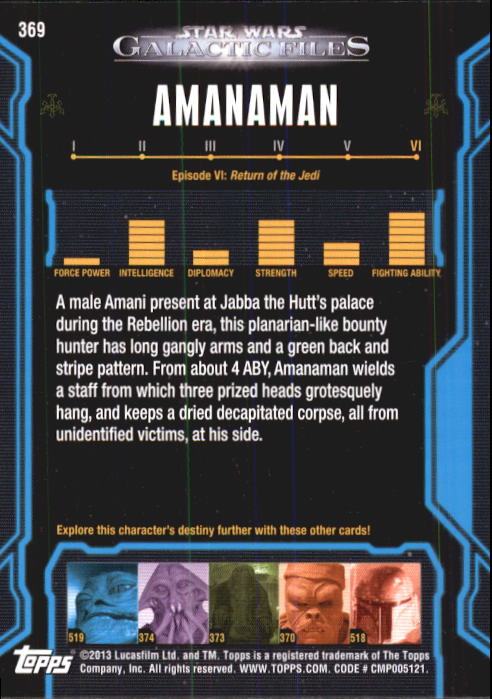 2013 Topps Star Wars Galactic Files 2 Trading Cards Card Pick (Base) - Bild 27 von 319