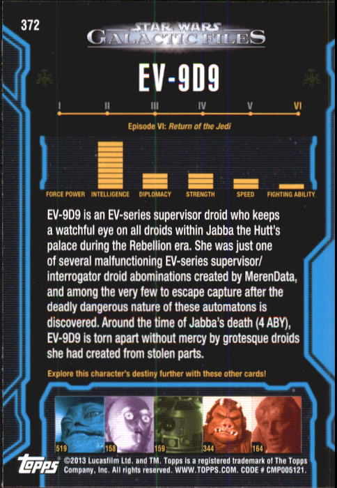 2013 Topps Star Wars Galactic Files 2 Trading Cards Card Pick (Base) - Bild 29 von 319