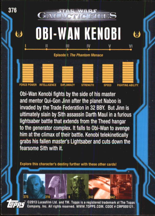 2013 Topps Star Wars Galactic Files 2 Trading Cards Card Pick (Base) - Bild 35 von 319