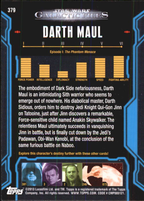 2013 Topps Star Wars Galactic Files 2 Trading Cards Card Pick (Base) - Bild 37 von 319