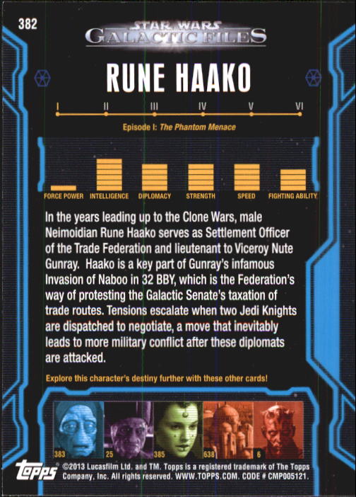 2013 Topps Star Wars Galactic Files 2 Trading Cards Card Pick (Base) - Bild 41 von 319