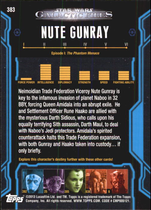 2013 Topps Star Wars Galactic Files 2 Trading Cards Card Pick (Base) - Bild 43 von 319