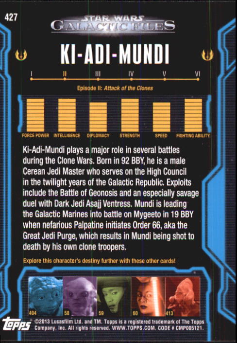 2013 Topps Star Wars Galactic Files 2 Trading Cards Card Pick (Base) - Bild 59 von 319
