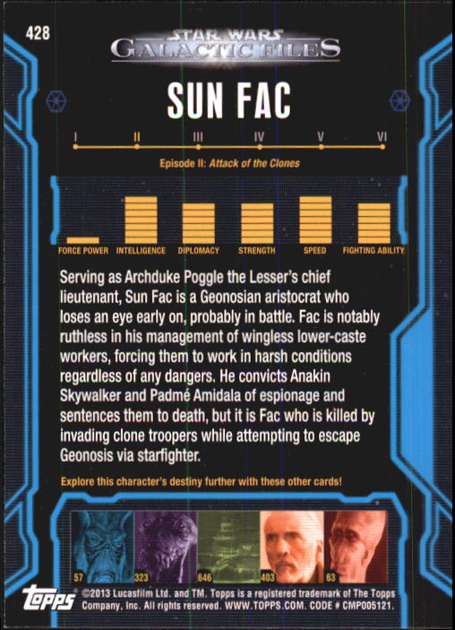 2013 Topps Star Wars Galactic Files 2 Trading Cards Card Pick (Base) - Bild 61 von 319