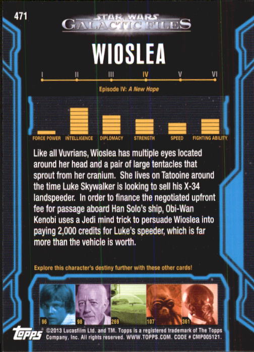 2013 Topps Star Wars Galactic Files 2 Trading Cards Card Pick (Base) - Bild 97 von 319