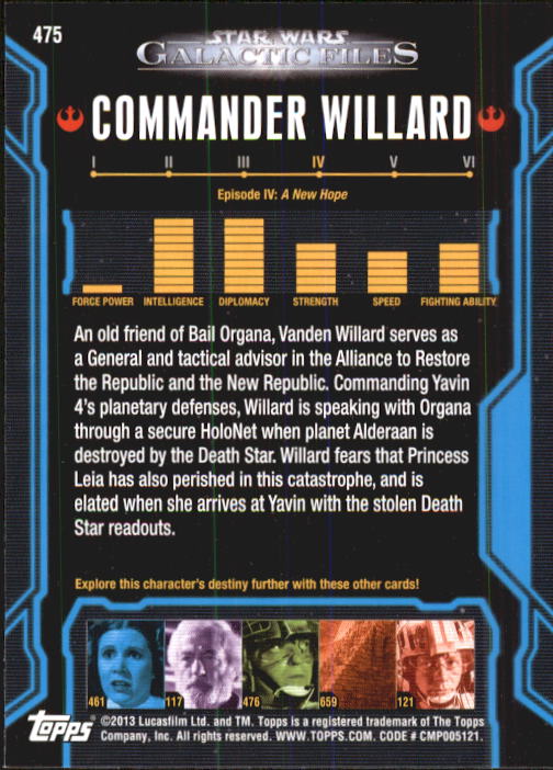 2013 Topps Star Wars Galactic Files 2 Trading Cards Card Pick (Base) - Bild 103 von 319