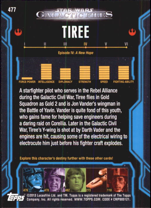 2013 Topps Star Wars Galactic Files 2 Trading Cards Card Pick (Base) - Bild 107 von 319