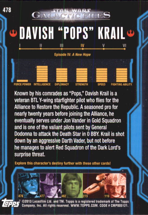 2013 Topps Star Wars Galactic Files 2 Trading Cards Card Pick (Base) - Bild 109 von 319