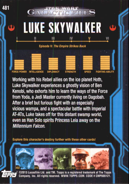 2013 Topps Star Wars Galactic Files 2 Trading Cards Card Pick (Base) - Bild 115 von 319