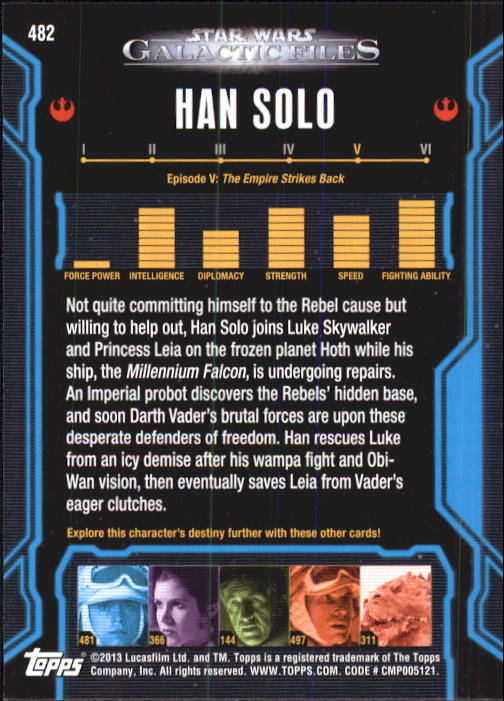 2013 Topps Star Wars Galactic Files 2 Trading Cards Card Pick (Base) - Bild 117 von 319
