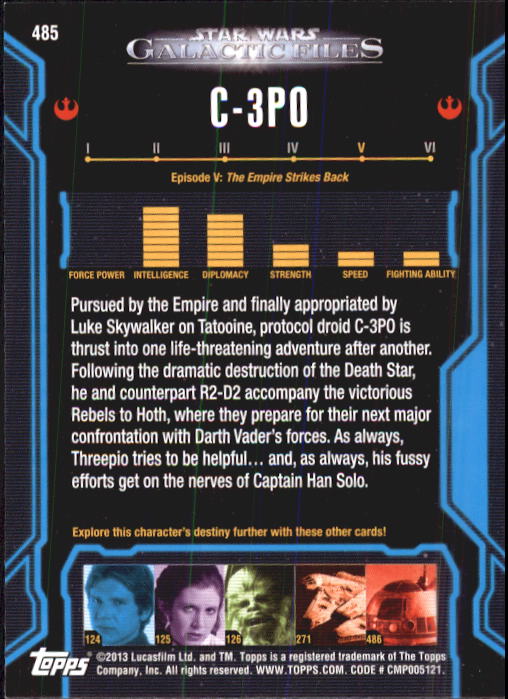 2013 Topps Star Wars Galactic Files 2 Trading Cards Card Pick (Base) - Bild 123 von 319