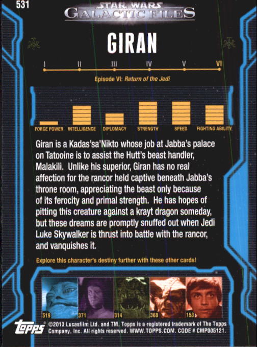 2013 Topps Star Wars Galactic Files 2 Trading Cards Card Pick (Base) - Bild 133 von 319