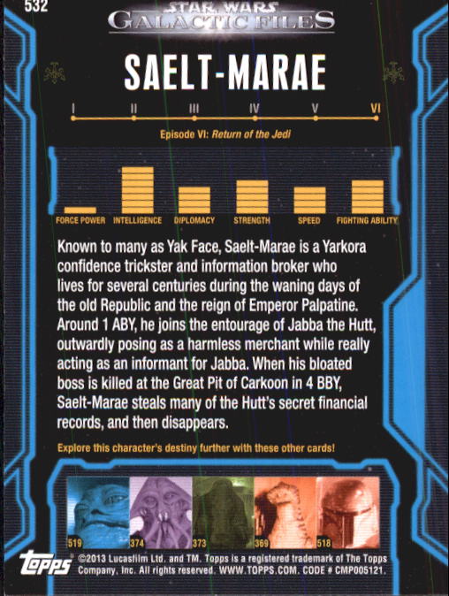 2013 Topps Star Wars Galactic Files 2 Trading Cards Card Pick (Base) - Bild 135 von 319