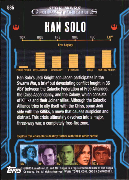 2013 Topps Star Wars Galactic Files 2 Trading Cards Card Pick (Base) - Bild 139 von 319